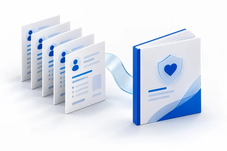 Employee census records organized into a benefits proposal.