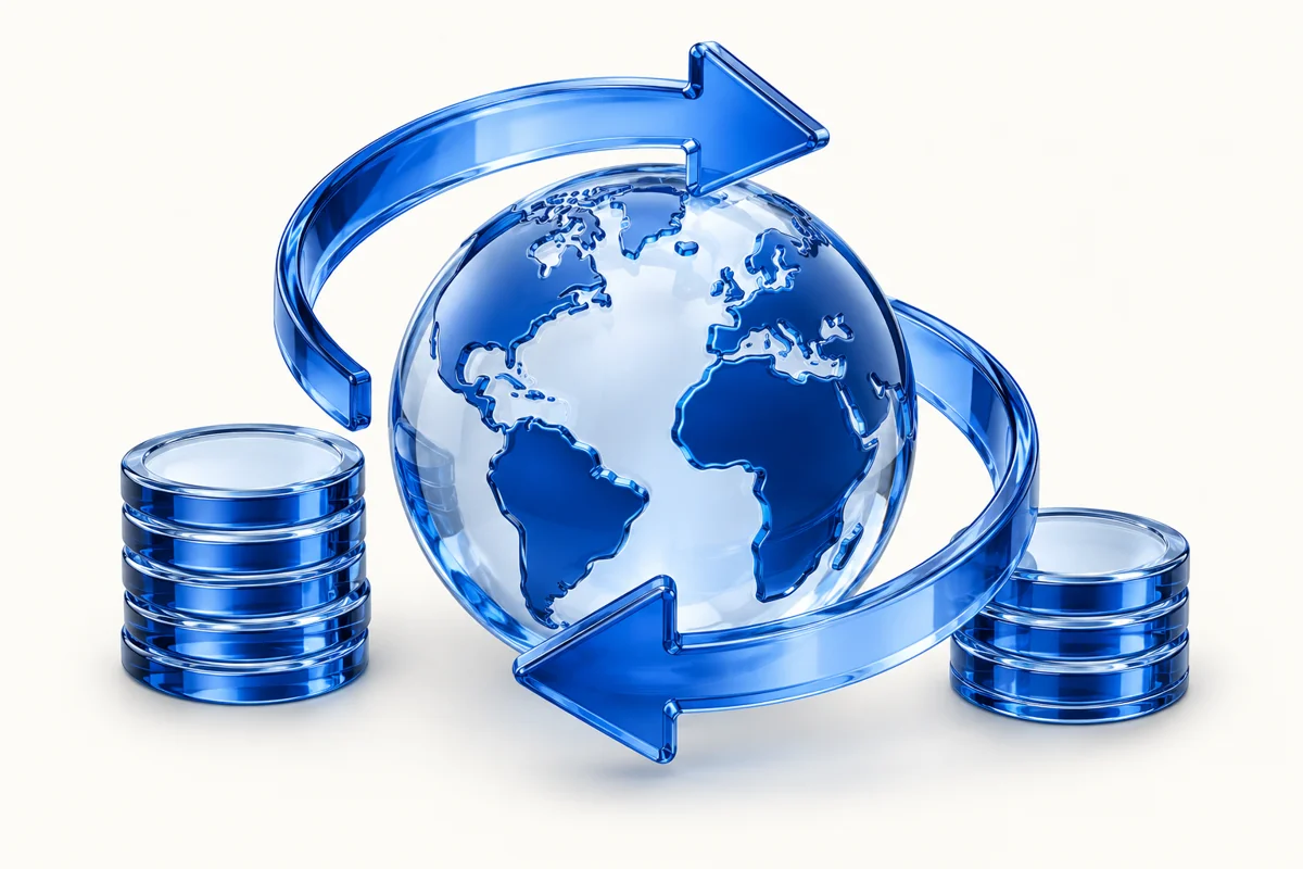 Illustrative 3D concept for Remittance