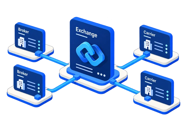 Illustrative 3D concept for Sunrise Exchange: A direct connection to the insurance market.