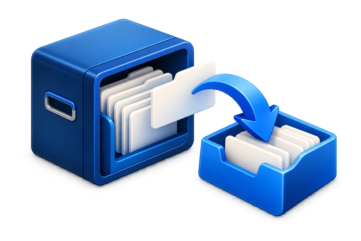 An archived file being resent to an agency inbox